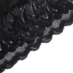 SUBBLIME - BABYDOLL Z KWIATOWYM NADRUKIEM NA PIERSI CZARNY S/M