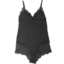 SUBBLIME - CZARNA KORONKA Z KWIATOWYMI DETALAMI MIS L/XL