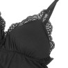 SUBBLIME - CZARNA KORONKA Z KWIATOWYMI DETALAMI MIS L/XL
