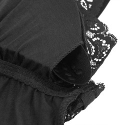 SUBBLIME - CZARNA KORONKA Z KWIATOWYMI DETALAMI MIS L/XL