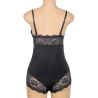 SUBBLIME - CZARNA KWIATOWA KORONKA TEDDY S/M