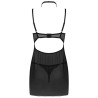 LIVCO CORSETTI FASHION - BINELLA SET BABYDOLL + TANGA SCHWARZ