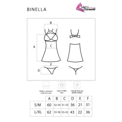 LIVCO CORSETTI FASHION - ZESTAW BINELLA BABYDOLL + STRINGI CZARNY