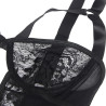 SUBBLIME - TEDDY COM LIGA COM DETALHE RENDA E TIRAS PRETO S/M