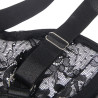 SUBBLIME - TEDDY WITH GARTER WITH LACE DETAIL AND STRIPS BLACK L/XL