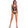 LIVCO CORSETTI FASHION - CINEX ATLANTIN LC 90704 TRZYCZESCIOWY KOMPLET CZARNY L/XL
