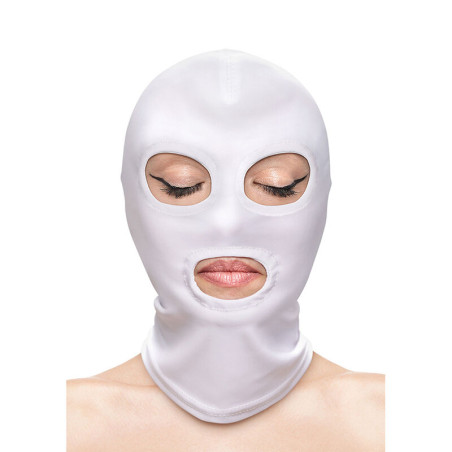 NS NOVELTIES - FETISH & FASHION EYES AND MOUTH HOOD NYLON WHITE