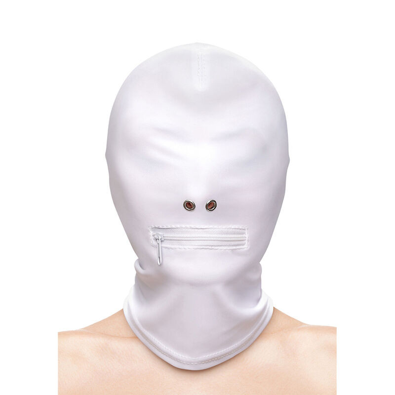 NS NOVELTIES - FETISH & FASHION PASAMONTAÑAS COMPLETO CON CREMALLERA NYLON BLANCO NS NOVELTIES - FETISH & FASHION PASAMONTAÑAS COMPLETO CON CREMALLERA NYLON BLANCO