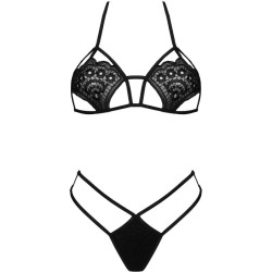 LIVCO CORSETTI FASHION - JIMENA LC 20216 BIUSTONOSZ + STRINGI CZARNY ROZMIAR JEDEN