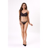 LIVCO CORSETTI FASHION - NERINA 20240 BIUSTONOSZ + STRINGI CZARNY S/M