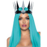 LEG AVENUE - SYNTETYCZNA SKÓRZANA KORONA MALEFICENT Z ĆWIEKAMI CZARNY