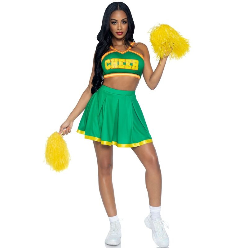 LEG AVENUE - KOSTIUM CHEERLEADERKI ZIELONY M/L