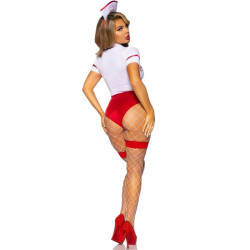 LEG AVENUE - SEKSUALNY KOSTIUM PIELĘGNIARKI CZERWONY/BIAŁY M