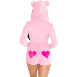LEG AVENUE - BODY TEDDY BEAR VELVET RÓŻOWY M
