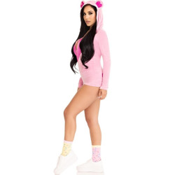 LEG AVENUE - BODY TEDDY BEAR VELVET RÓŻOWY M