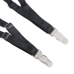 SUBBLIME - 954147 BODY Z PASKIEM DO POŃCZĄCZEK CZARNE S/M