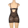 SUBBLIME - 954185 KORONKOWA BABYDOLL Z REGULOWANYMI RAMIĄCZKAMI CZARNY S/M