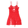 SUBBLIME - 954215 KORONKOWA BABYDOLL Z REGULOWANYMI RAMIĄCZKAMI CZERWONY L/XL