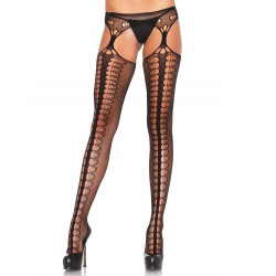LEG AVENUE - RAJSTOPY Z PODWIAZKA EXCLUSIVE CZARNE