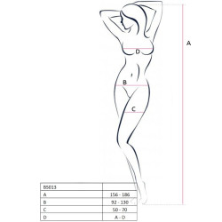 PASSION - WOMAN BS013 CZARNA BODYSTOCKING JEDEN ROZMIAR