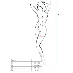 PASSION - WOMAN BS014 BIALA BODYSTOCKING JEDEN ROZMIAR