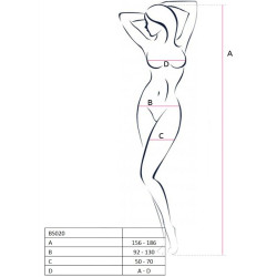 PASSION - WOMAN BS020 BIALA BODYSTOCKING JEDEN ROZMIAR