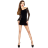 PASSION - WOMAN BS025 BODYSTOCKING CZARNA SUKIENKA STYL JEDEN ROZMIAR