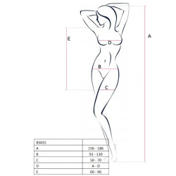 PASSION - WOMAN BS025 BODYSTOCKING CZARNA SUKIENKA STYL JEDEN ROZMIAR