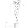 PASSION - WOMAN BS025 BODYSTOCKING ESTILO VESTIDO NEGRO TALLA ÚNICA