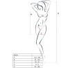 PASSION - WOMAN BS026 BODYSTOCKING BIALA SUKIENKA STYL JEDEN ROZMIAR