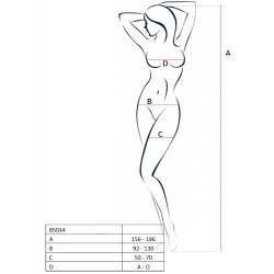 PASSION - WOMAN BS034 CZERWONE BODYSTOCKING JEDEN ROZMIAR