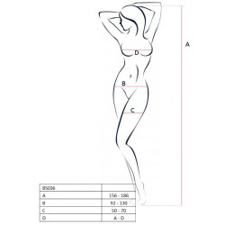 PASSION - WOMAN BS036 CZERWONE BODYSTOCKING JEDEN ROZMIAR