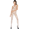 PASSION - WOMAN BS045 WEISSER BODYSTOCKING, EINE GRÖSSE