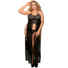 SUBBLIME - QUEEN PLUS KOMPLET TOP I STRINGI CZARNY