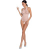 PASSION - WOMAN BS087 BODYSTOCKING BLANCO TALLA ÚNICA