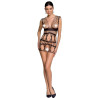 PASSION - WOMAN BS089 BODYSTOCKING NEGRO TALLA ÚNICA