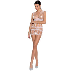 PASSION - WOMAN BS089 BIALY BODYSTOCKING JEDEN ROZMIAR