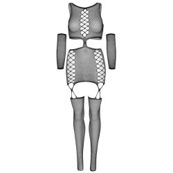 LEG AVENUE - VESTIDO CON LIGUERO Y GUANTES TALLA ÚNICA