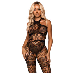 LEG AVENUE - BODYSTOCKS Z SIATKI JEDEN ROZMIAR - CZARNY