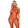 LEG AVENUE - LE FRIVOLE BODYSTOCKING - RACER NECK JEDEN ROZMIAR CZERWONY
