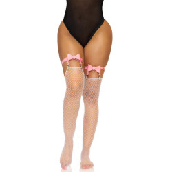 LEG AVENUE - VEGANES LEDER-OBERTEIL-HOHES GARTER-EINHEITSGRÖSSE - ROSA