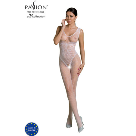 PASSION - ECO COLLECTION BODYSTOCKING ECO BS003 BIALY