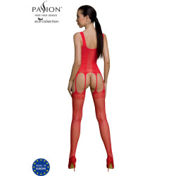 PASSION - ECO COLLECTION BODYSTOCKING ECO BS007 CZERWONY
