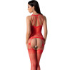 PASSION - BS095 BODYSTOCKING ROJO TALLA ÚNICA
