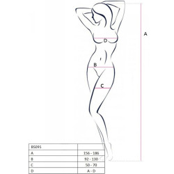 PASSION - BS095 BODYSTOCKING ROJO TALLA ÚNICA