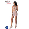PASSION - BS096 BIALY BODYSTOCKING JEDEN ROZMIAR