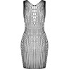 PASSION - BS097 SCHWARZER BODYSTOCKING, EINE GRÖSSE