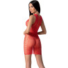 PASSION - BS097 CZERWONE BODYSTOCKING JEDEN ROZMIAR