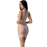 PASSION - BS097 BODYSTOCKING BLANCO TALLA ÚNICA