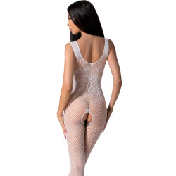 PASSION - BS098 BIALY BODYSTOCKING JEDEN ROZMIAR
